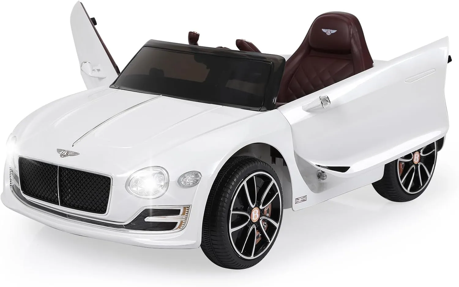 Electric Kids Ride On Cars Toy, 12V Battery Powered Licensed Bentley Vehicles with Parent Remote Control, Headlights, MP3, USB Port, Horn and Double Doors, for Boys and Girls