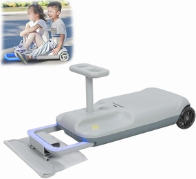 Electric Cleaning Go Kart, Kids Cleaning Go Kart,with 5 Speed Adjustable,Detachable Mop,Outdoor & Indoor Fun for Kids Ages 3 (Color:Light Grey)