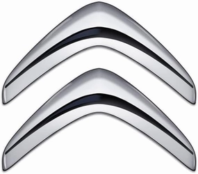 Emblem for Citroen AMI,ABS Grill/Front/Rear Trunk Logo 3D Signs Car Letters Decal Replacement Auto Accessories Personality Modification Exterior Accessories,Silver-Logo