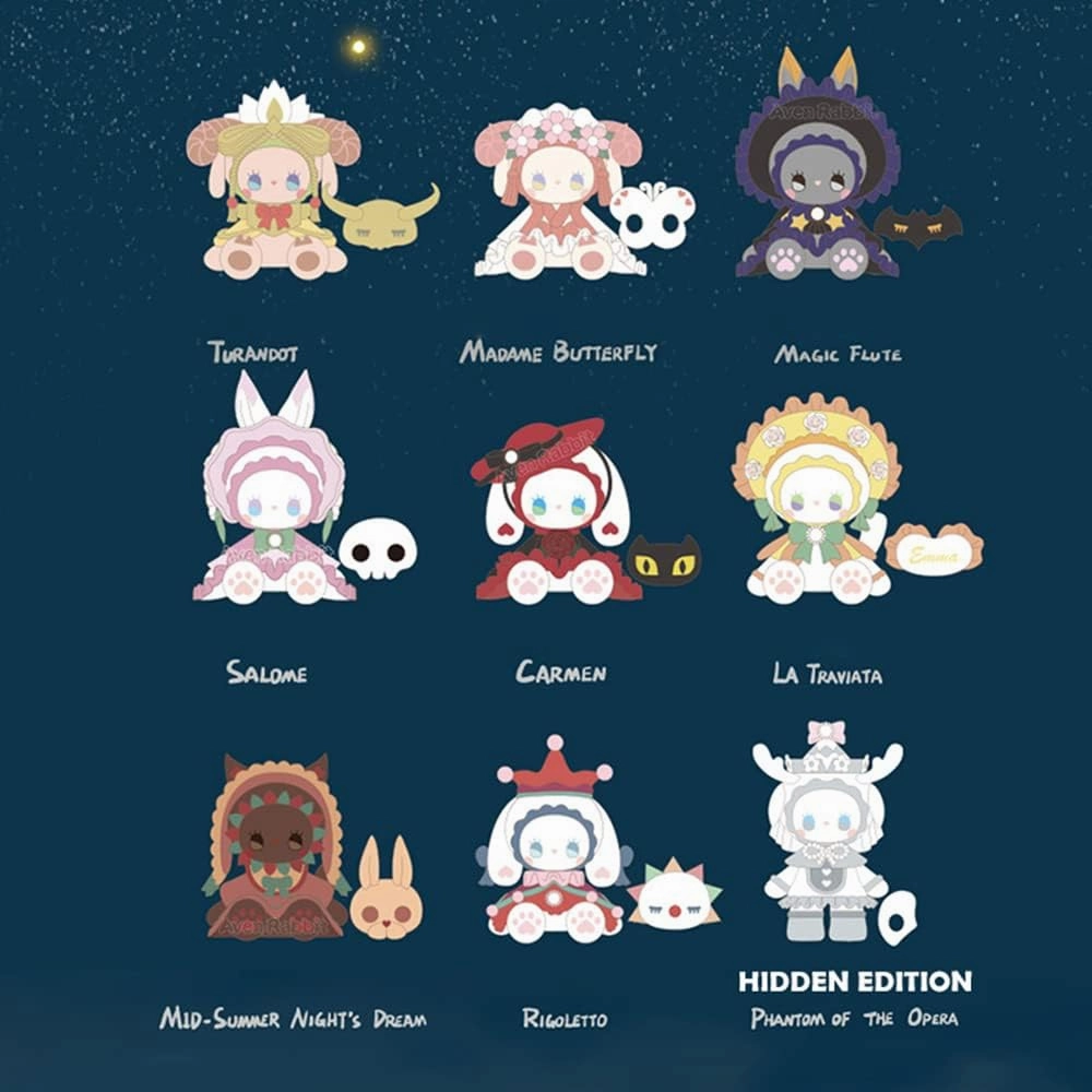 Emma Masked Ball Series Blind Box Action Figures Mystery Box Cute Random Toys Birthday Gifts Christmas Collectible Toy for Desktop Ornaments,3PCS