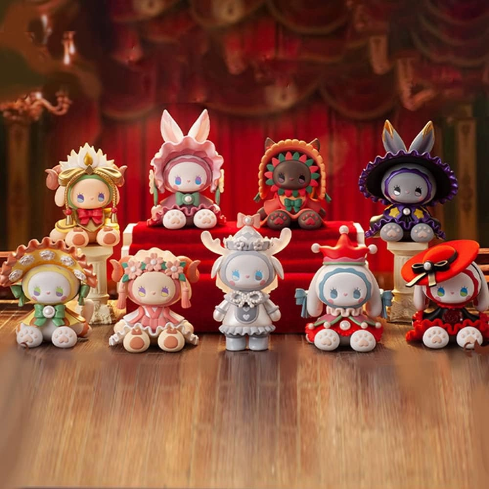 Emma Masked Ball Series Blind Box Action Figures Mystery Box Cute Random Toys Birthday Gifts Christmas Collectible Toy for Desktop Ornaments,3PCS