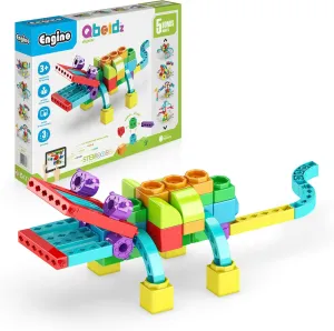 Engino: Qboidz Alligator - 5 Model Brick Building Set, Toy Construction, Coloring & Math Activities, Stack & Click Assembly, STEM Play-Learn, Kids 3 