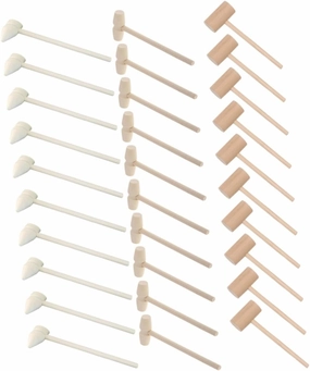 ERINGOGO 30pcs Mini Rubber Hammer Wooden Little Hammer Natural Gavel Natural Wood Mallets Natural Hammer Toy Mini Hammer Toy Mini Wood Mallets Mini Cake Mallets Mini Gavel, 14×4.2cm