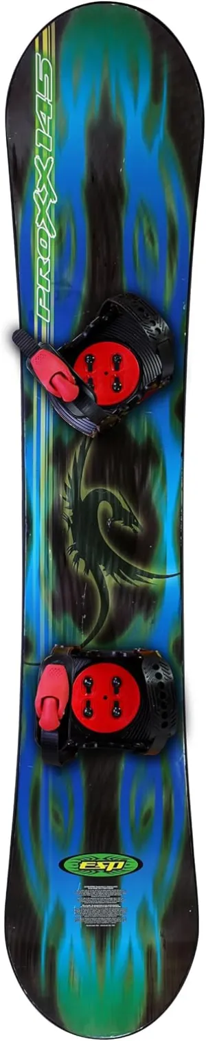 ESP 145 cm Freeride Snowboard - Flex Bindings - Beginner to Professional Snowboard - Solid Core Construction