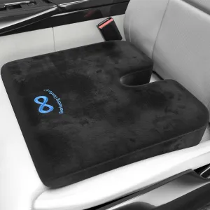 Everlasting Comfort Memory Foam Car Seat Cushion - Tailbone Pain Relief, Driving Seat Cushion for Short People - Office, Wheelchair, Gaming Chair, Travel - Non-Slip, Washable Cover