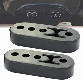 Exhaust Hangers Rubber Muffler Hanger Adjustable Insulator Bushing Mount,0.47inch Universal 4 Holes Rubber Insulator Bracket Bushing Mount Fit Car Truck Suv (2 Pcs)