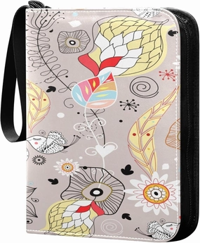 Exnundod Valentine's Day Bird Trading Card Binder for Cards, Colorful Card Album 4-Pockets for 400 Cards with Removable Sleeves PU Baseball Card Holder Football Sports Card Collection