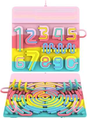 Extra Large Sensory Activity Board, Sensory Fidget Toys for Kids & Adults, Calming Sensory Toys for Autism, ADHD, Anxiety, Stress | Kids Airplane Travel Essentials | Storage Bag & 28 Strings