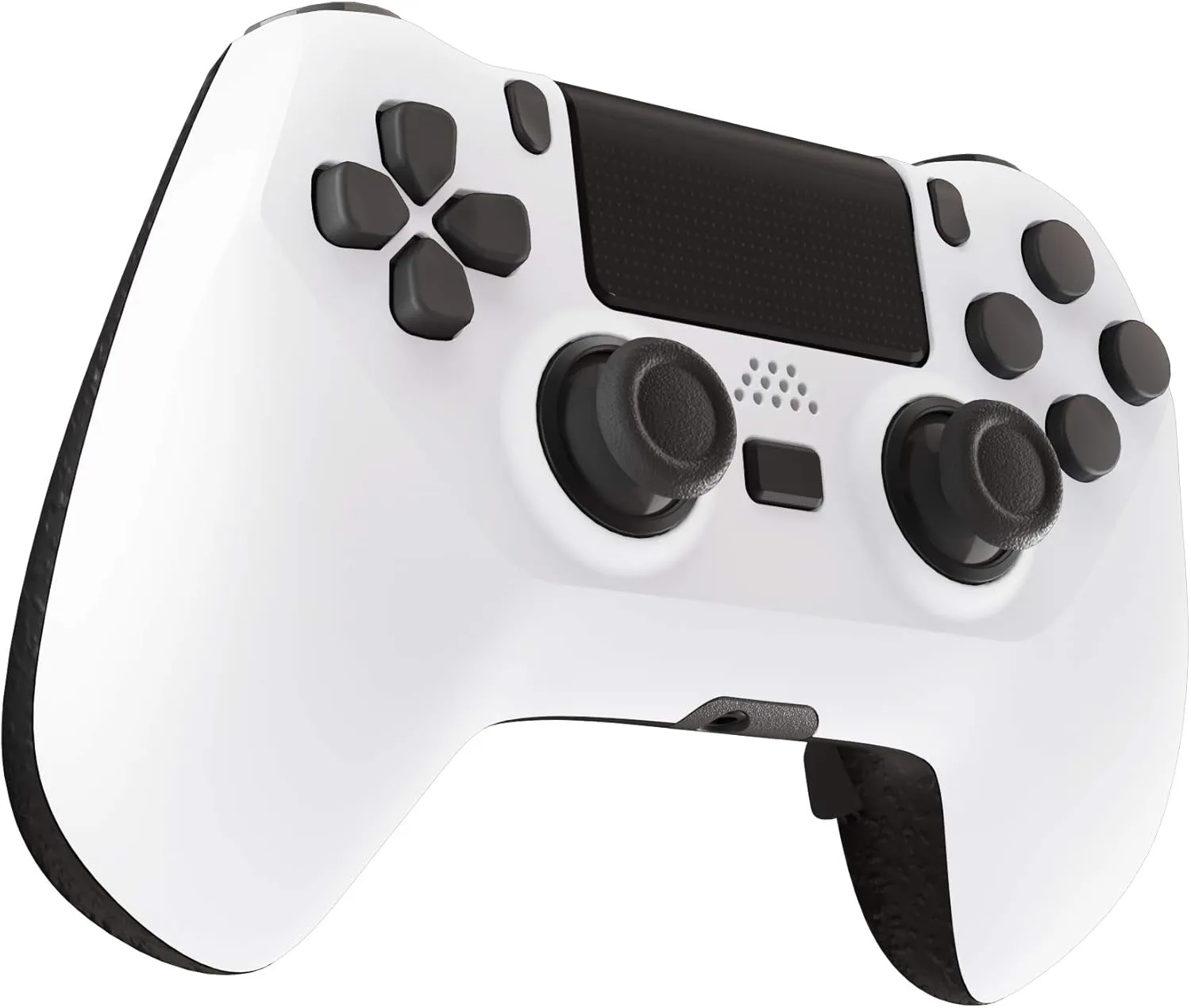 eXtremeRate White Decade Tournament Controller (DTC) Upgrade Kit for PS4 Controller JDM-040/050/055, Upgrade Board & Ergonomic Shell & Back Buttons & Trigger Stops - Controller NOT Included