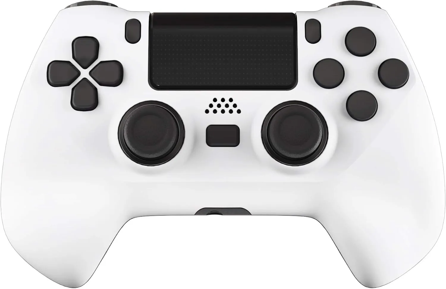 eXtremeRate White Decade Tournament Controller (DTC) Upgrade Kit for PS4 Controller JDM-040/050/055, Upgrade Board & Ergonomic Shell & Back Buttons & Trigger Stops - Controller NOT Included