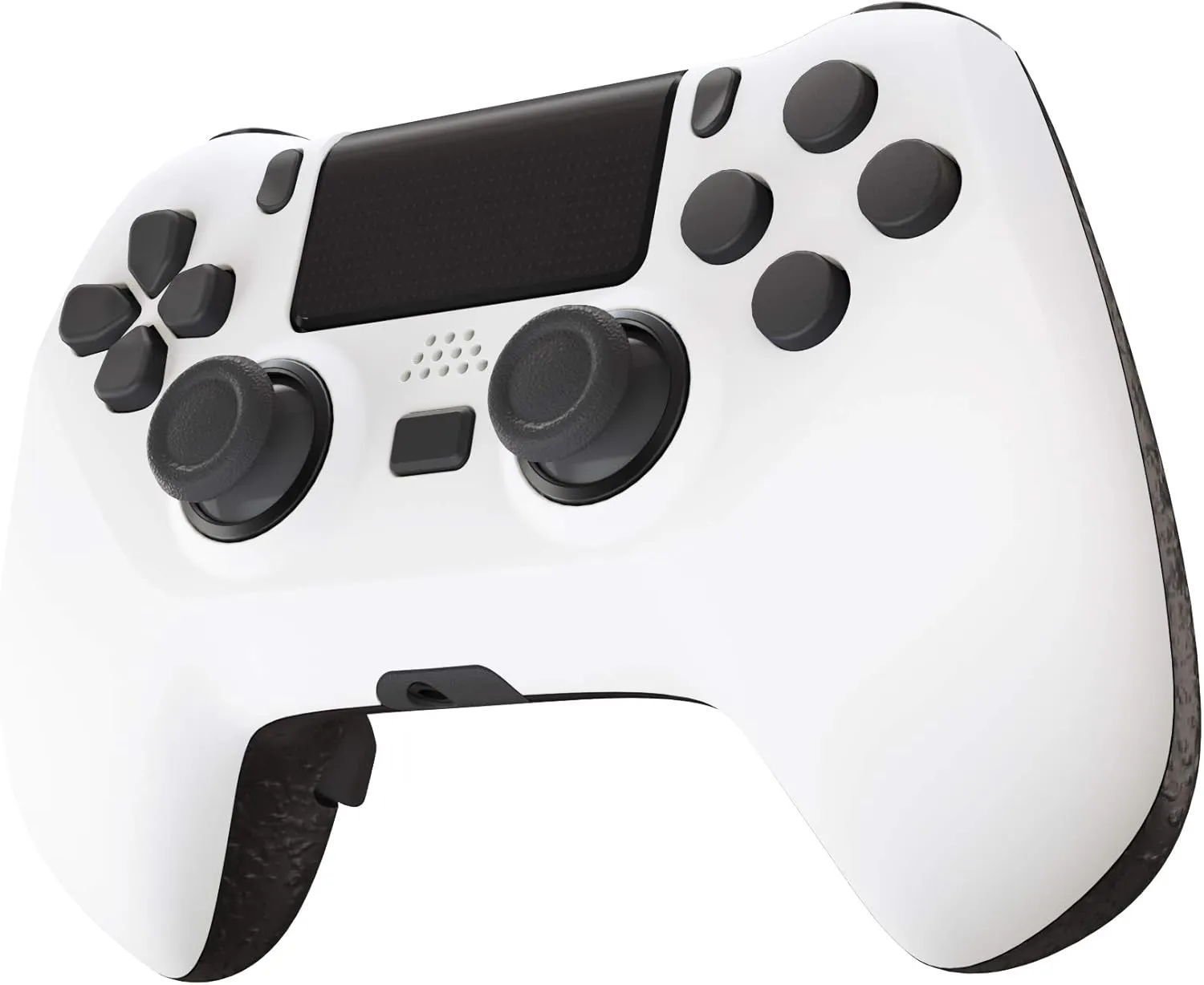 eXtremeRate White Decade Tournament Controller (DTC) Upgrade Kit for PS4 Controller JDM-040/050/055, Upgrade Board & Ergonomic Shell & Back Buttons & Trigger Stops - Controller NOT Included