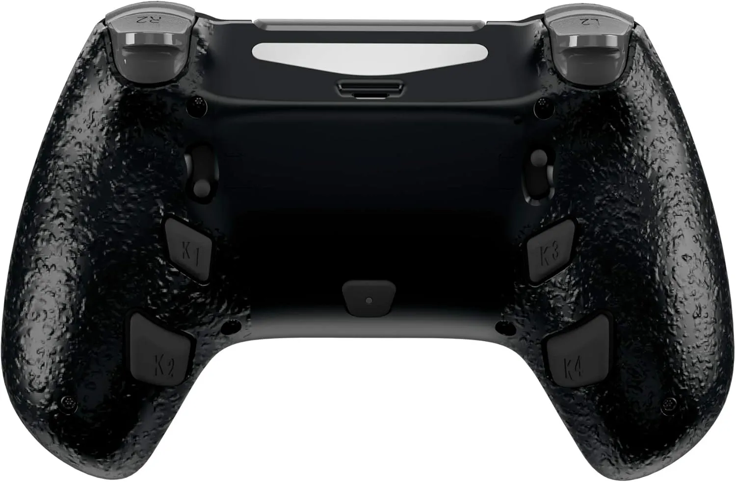eXtremeRate White Decade Tournament Controller (DTC) Upgrade Kit for PS4 Controller JDM-040/050/055, Upgrade Board & Ergonomic Shell & Back Buttons & Trigger Stops - Controller NOT Included
