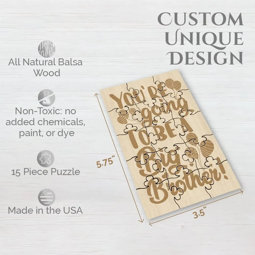 FashionJunkie4Life Big Brother Puzzle, Baby Announcement Puzzle, Promoted to Big Brother Announcement on Jigsaw Puzzle