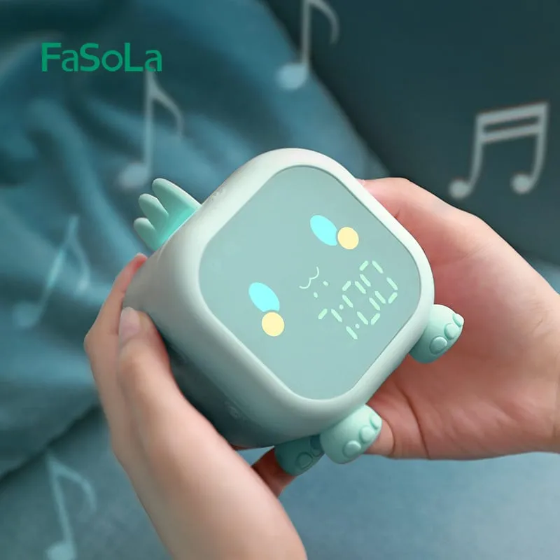 FaSoLa Fun Dinosaur Children's LED Digital Clock - Green