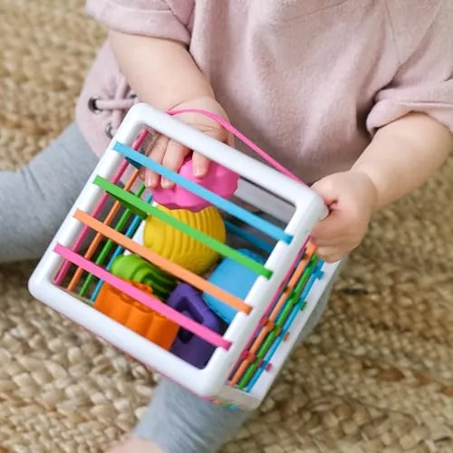Fat Brain Toys InnyBin Shape Learning Toys, Sensory Toys for Babies and Toddlers, Baby Toys Ages 10 Months 