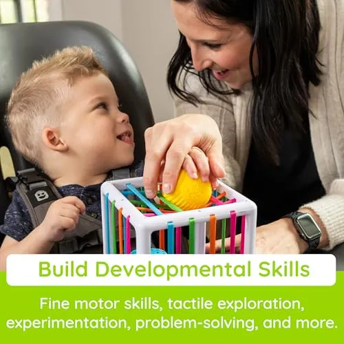 Fat Brain Toys InnyBin Shape Learning Toys, Sensory Toys for Babies and Toddlers, Baby Toys Ages 10 Months 