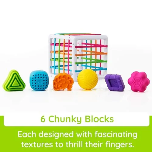 Fat Brain Toys InnyBin Shape Learning Toys, Sensory Toys for Babies and Toddlers, Baby Toys Ages 10 Months 