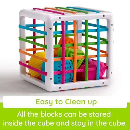 Fat Brain Toys InnyBin Shape Learning Toys, Sensory Toys for Babies and Toddlers, Baby Toys Ages 10 Months 