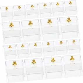 FAVOMOTO 4sets Doll House Decor Mini Storage Boxes for Dolls Clear Display Case for Miniatures Organizer Storage Mini Stuff Dollhouse Storage Containers DIY Miniature 5pcs*4