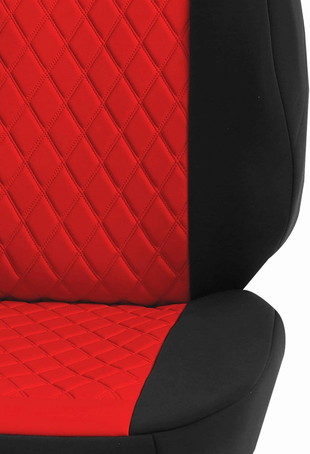 FH Group Front Set Neoprene Car Seat Cover for Low Back Seats with Removable Headrest, Universal Fit, Airbag Compatible, Seat Cover for SUV, Van Red
