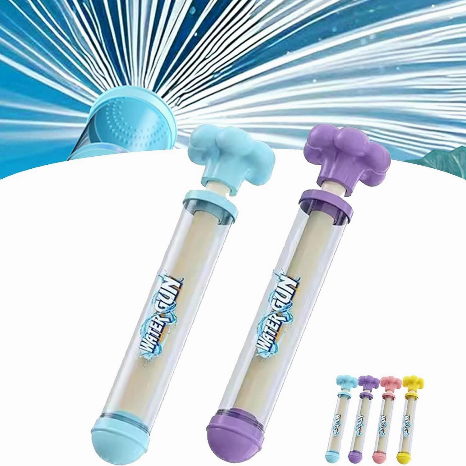 Firework Water Gun, Fireworks Style Water Spray Toys, Romantic Fireworks Style Water Guns Spray Toy for Couples, Waters Firework Spray Gun Squirter for Party, Interactive Game, etc (2 pcs B)