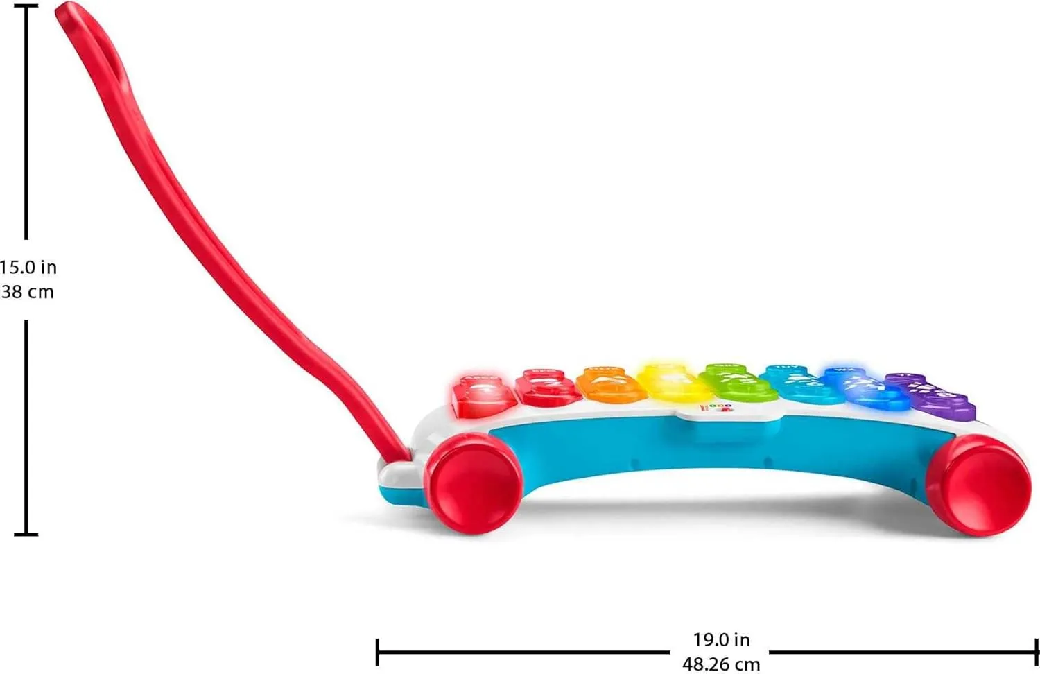 Fisher-Price Baby to Toddler Learning Toy Giant Light-Up Xylophone Pull-Along Musical Activity with Smart Stages for Infants Ages 9  Months