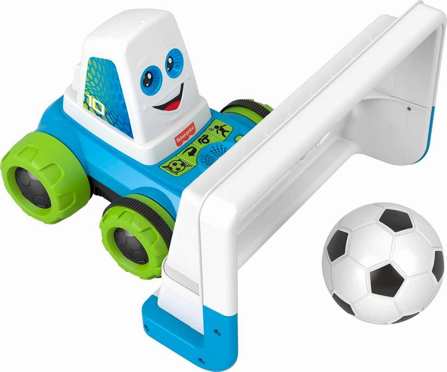 Fisher-Price Electronic Soccer Game Goaldozer Toy Motorized Net with Lights & Sounds for Preschool Sports Play Ages 3  Years