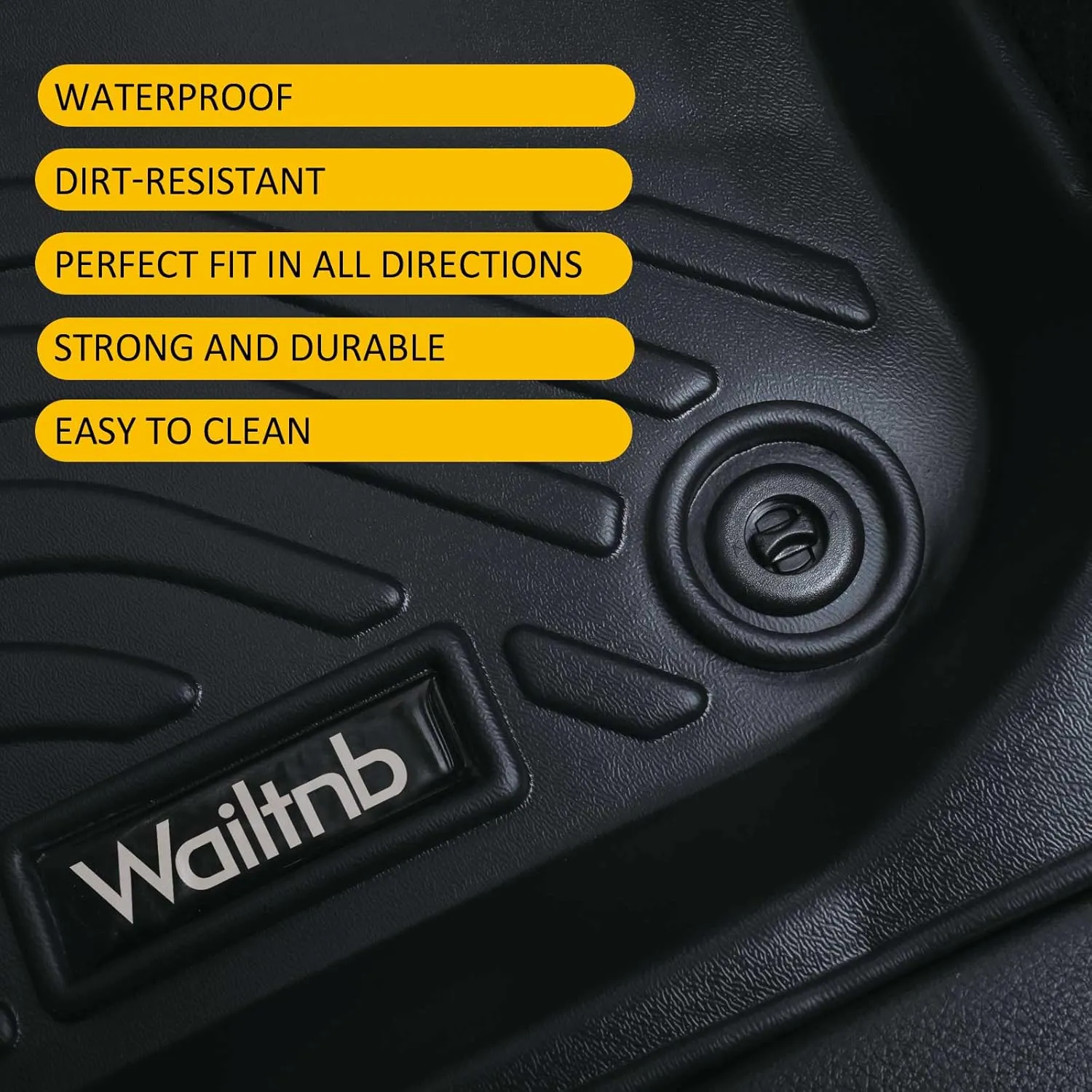 Floor Mats Custom for Honda Pilot 7 Passenger 2016-2022 All Weather Protection Waterproof Non-Slip Durable Heavy Duty Floor Liners 1st   2nd   3rd Row Full Set Black Floor Liners Accessories