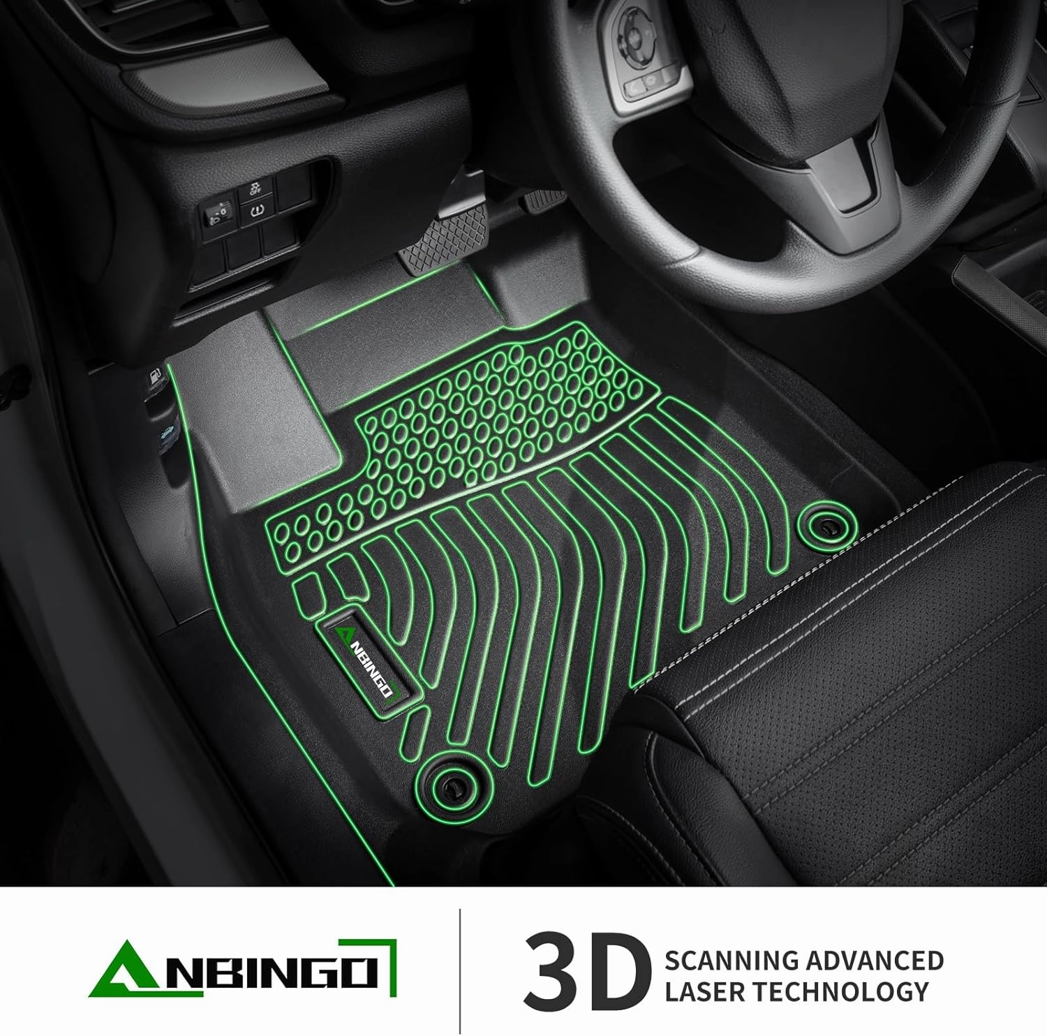 Floor Mats & Cargo Liners for 2019-2023 Lincoln Nautilus/2016-2018 Lincoln MKX - All Weather for Lincoln Nautilus Floor Mats, for Lincoln MKX Floor Liner Cargo Mat Trunk Liner, Black