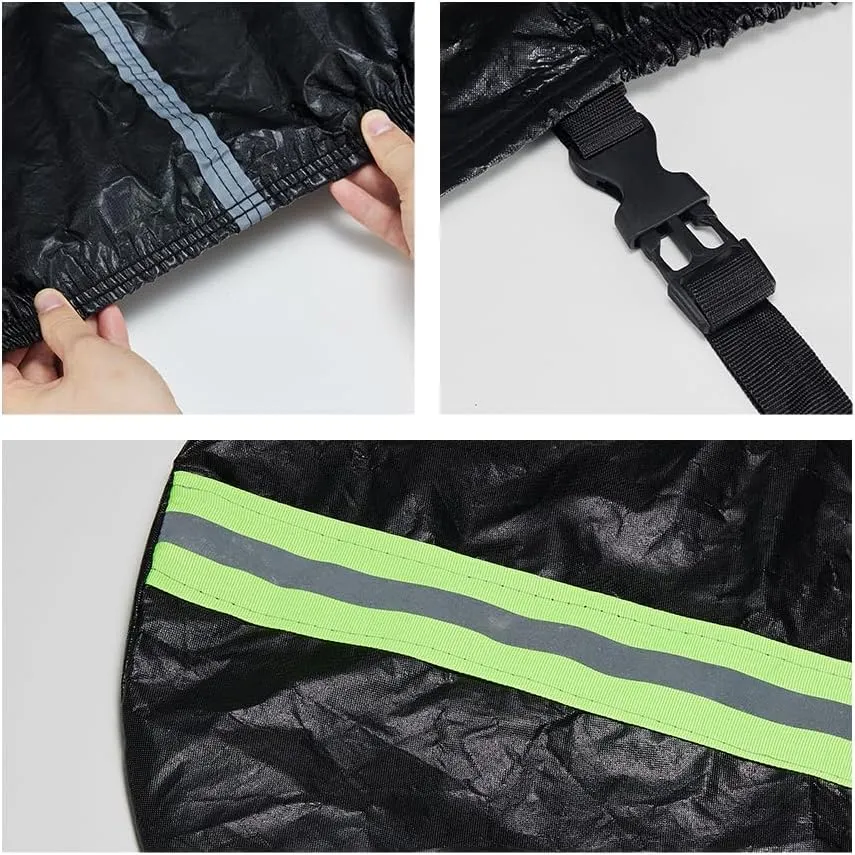 Fluorescent Strip Design 6 Layers Waterproof Car Cover Compatible for Audi A5/S5 2007-2024 All Weather Full Car Cover with Storage Bag