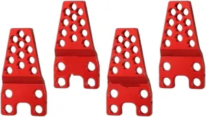 for Axial for SCX10 1/10 4Pcs Adjustable Aluminum Alloy Shock Tower Hoops Lift Mount RC for Rock Crawler Car Model Parts RC Car DIY Parts(Red)