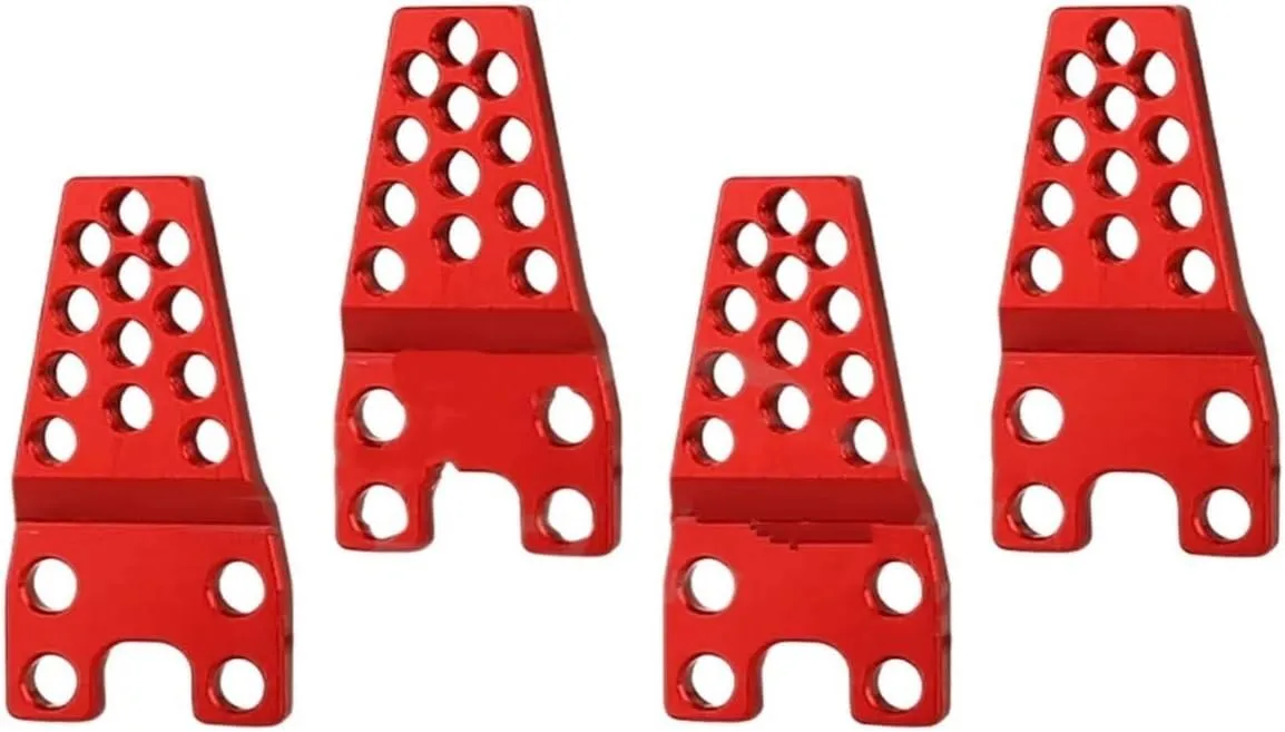 for Axial for SCX10 1/10 4Pcs Adjustable Aluminum Alloy Shock Tower Hoops Lift Mount RC for Rock Crawler Car Model Parts RC Car DIY Parts(Red)