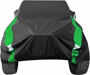 for Jeep Wrangler Cover Waterproof 4 Door, All Weather for Jeep Rain Cover for Automobiles, Outdoor Full Exterior for Jeep Covers Fits JK JL TJ YJ CJ （Green）