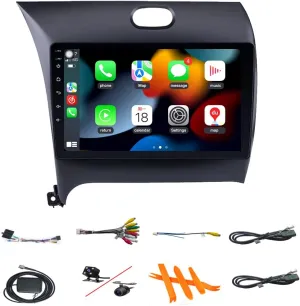 for KIA Cerato K3 Forte Radio 2013-2018 with Built-in DSP Wireless Carplay Android Auto with Free Backup Camera 9 IPS Touch Screen GPS Navigation for Car Stereo Head Unit 4GB 64GB (4G 64G Carplay)