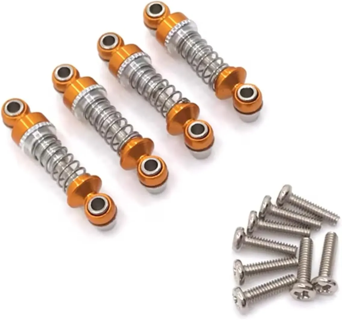for Wltoys 1/28 284131 K969 K979 K989 K999 P929 P939 Metal Upgrade Adjustable Shock Absorber RC Car Spare Parts Parts and Accessories RC Car DIY Parts(Yellow)