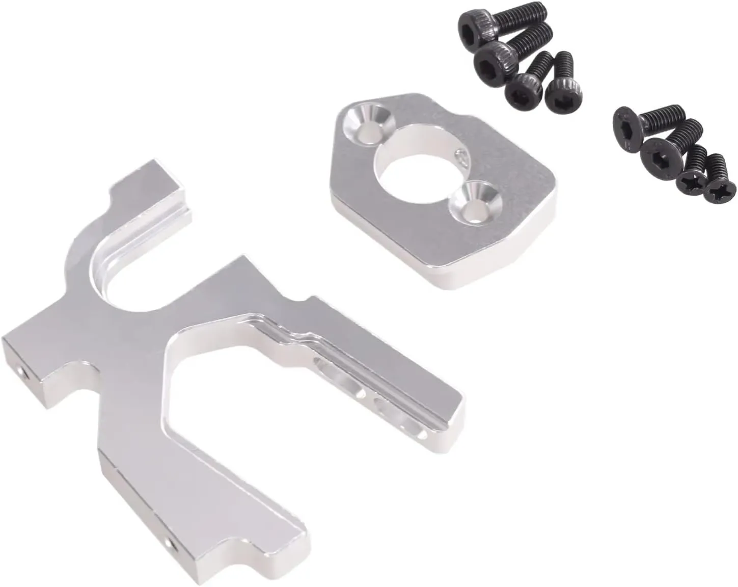 for Wltoys for 144001 144002 144010 124016 124017 124018 124019 for LC for Racing 1/12 1/14 RC Car Metal Upgrade Adjustable Motor Fixed for Seat RC Car Parts(Silver)