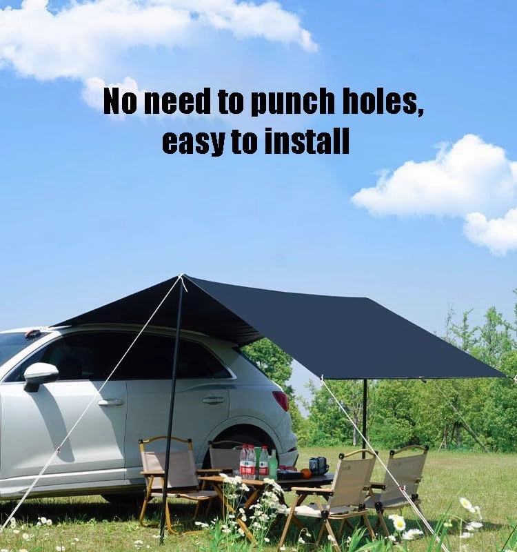 for Morris Cowley/Eight/Isis/Marina/Mini/Minor/Oxford Camping Tarpaulin Car Awning Waterproof Hammock Rainproof Sunshade Rainproof Awning Outdoor,C Blue-S