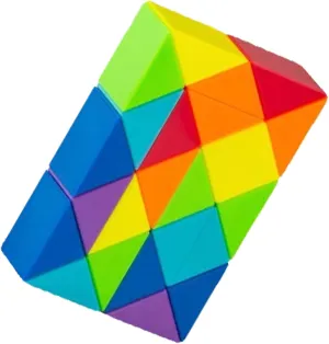 FOTABPYTI Twist Puzzle Toys, Smooth Twisting Twist Snake Cube 72 Blocks Colorfast Burr Free for Party Supplies for Children
