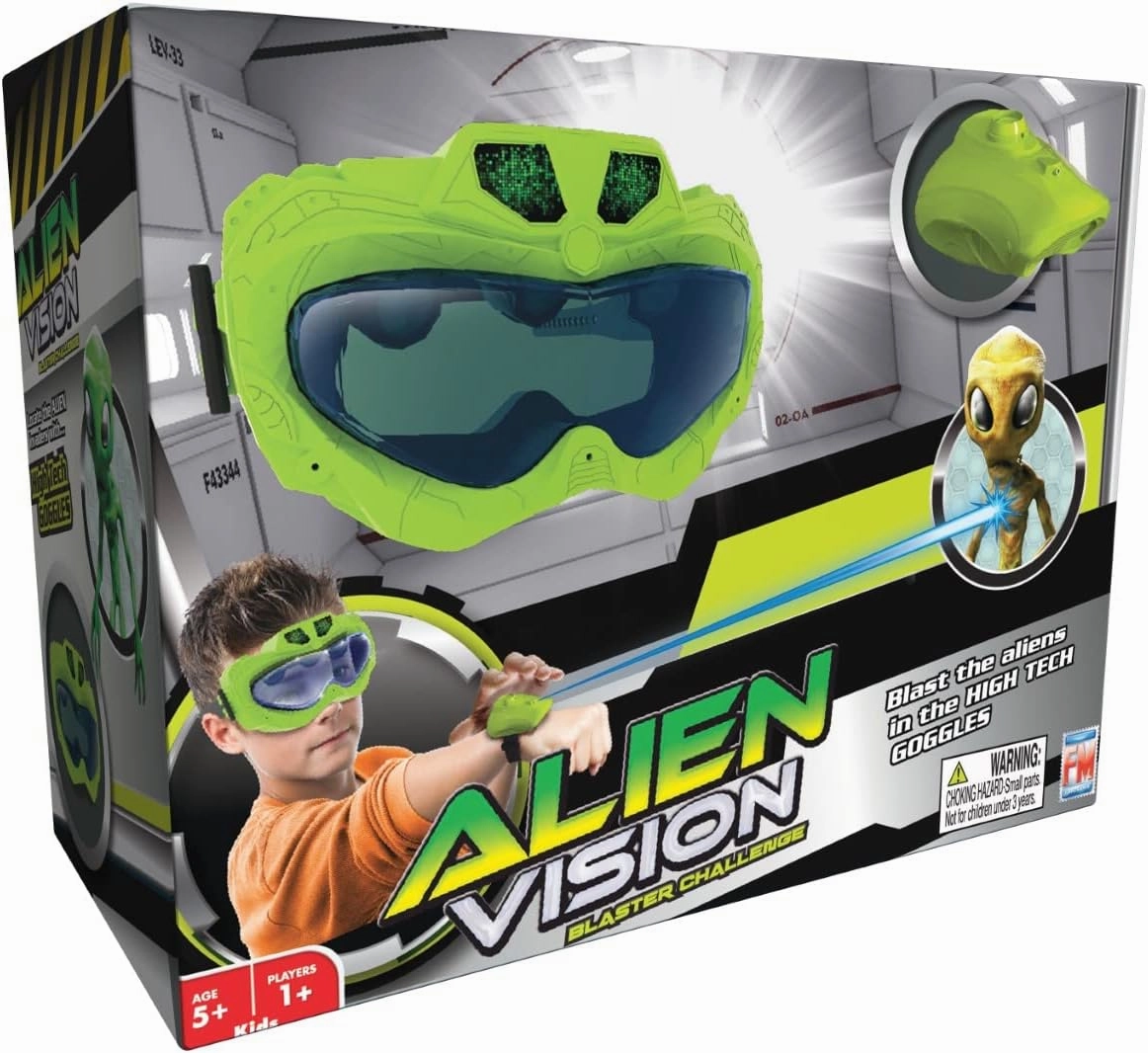 Fotorama Alien Vision Action Game New Version, Shoot Roaring Aliens, Wrist Blaster, Space Goggles, Indoor, Outdoor & Dark Play, Hand-Eye Coordination, Motor Skills, Fun Challenging Games for Kids