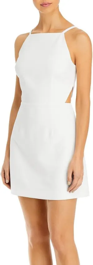 French Connection Womens Whisper Square Neck Short Mini Dress
