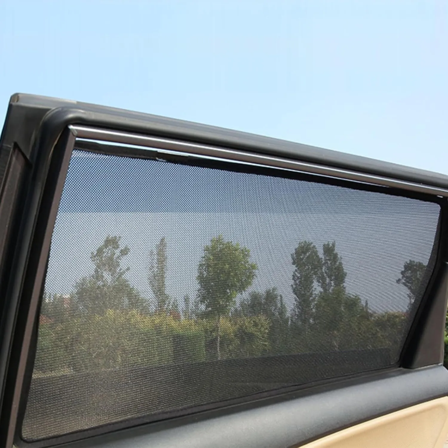 Front Windshield Sunshade for 2022-2025 Mitsubishi Outlander Blocks UV Rays Sun Visor Protector Keeps Your Vehicle Cool (Black, Rear Side Window)