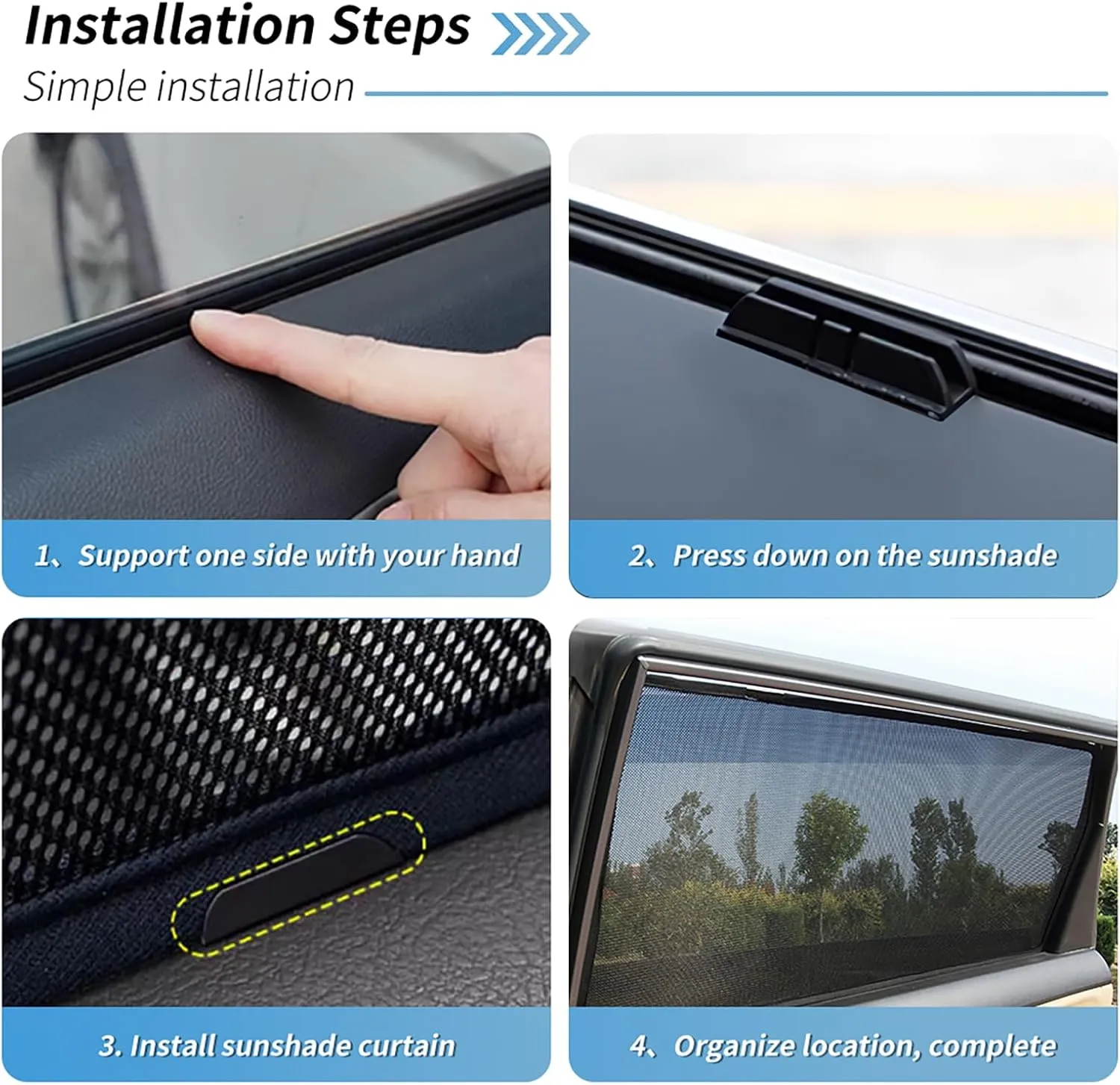 Front Windshield Sunshade for 2022-2025 Mitsubishi Outlander Blocks UV Rays Sun Visor Protector Keeps Your Vehicle Cool (Black, Rear Side Window)