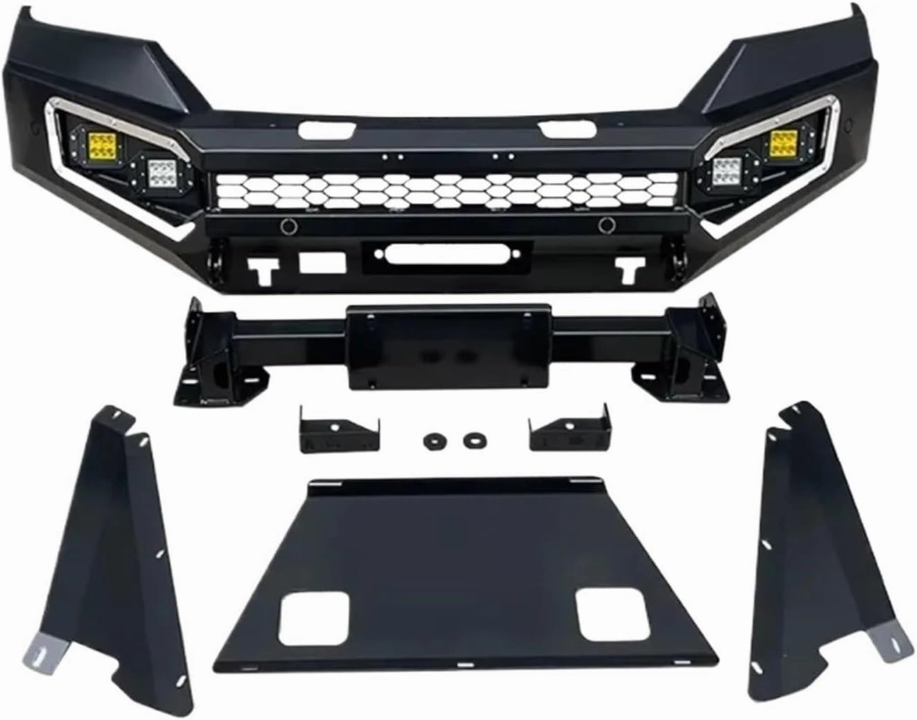 Front and Rear Bumpers 4x4 Accessories Compatible for Maxus T60 Steel Guard Body Kit Bull Bar Car Original Car Hole Installation