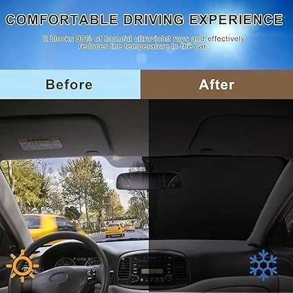 Front Window Sunshade Sun Visor for Renault Scenic III XMOD 2013-2016, Car Windshield Sun Shade Foldable Front Windshield Shade for Sun,Black