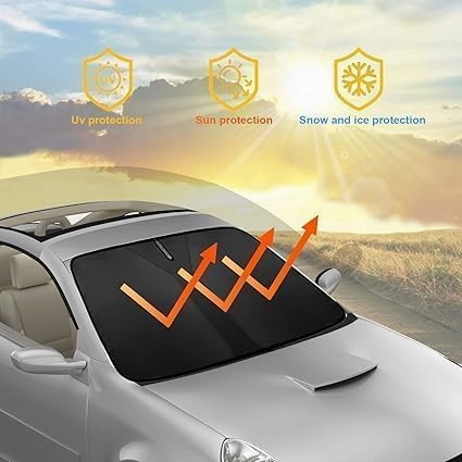 Front Window Sunshade Sun Visor for Renault Scenic III XMOD 2013-2016, Car Windshield Sun Shade Foldable Front Windshield Shade for Sun,Black