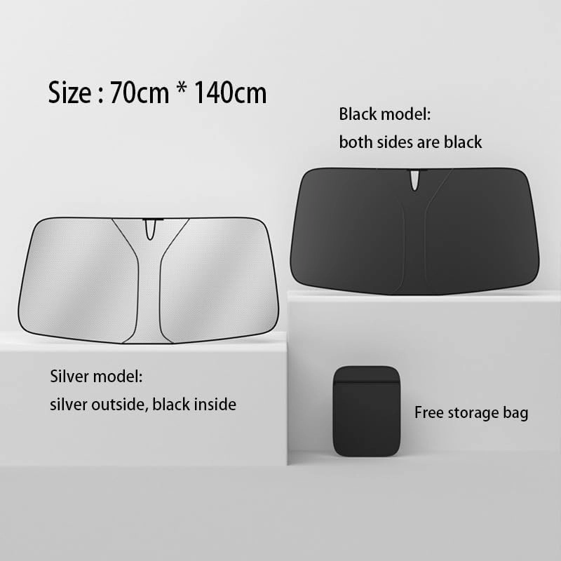 Front Window Sunshade Sun Visor for Renault Scenic III XMOD 2013-2016, Car Windshield Sun Shade Foldable Front Windshield Shade for Sun,Black
