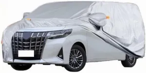 Full Car Covers for Toyota Alphard 1st Gen 2004 2005 2006 2007 2008 2009 2010, All Weather Exterior Waterproof Scratch Automobile Apparel Non Slip Clothing Windproof Durable Protective Layer