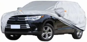 Full Car Covers for Toyota Highlander 2019 2020 2021, All Weather Exterior Waterproof Scratch Automobile Apparel Non Slip Clothing Windproof Durable Protective Layer