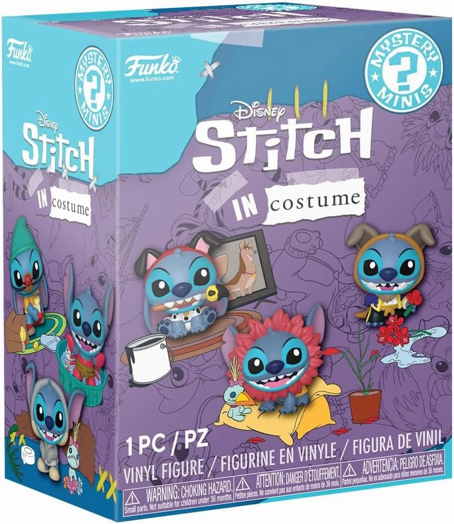 Funko Pop! Mystery Minis: Disney Stitch in Costume – 2-Pack Random Figures | Cute Blind Box Collectible Vinyl