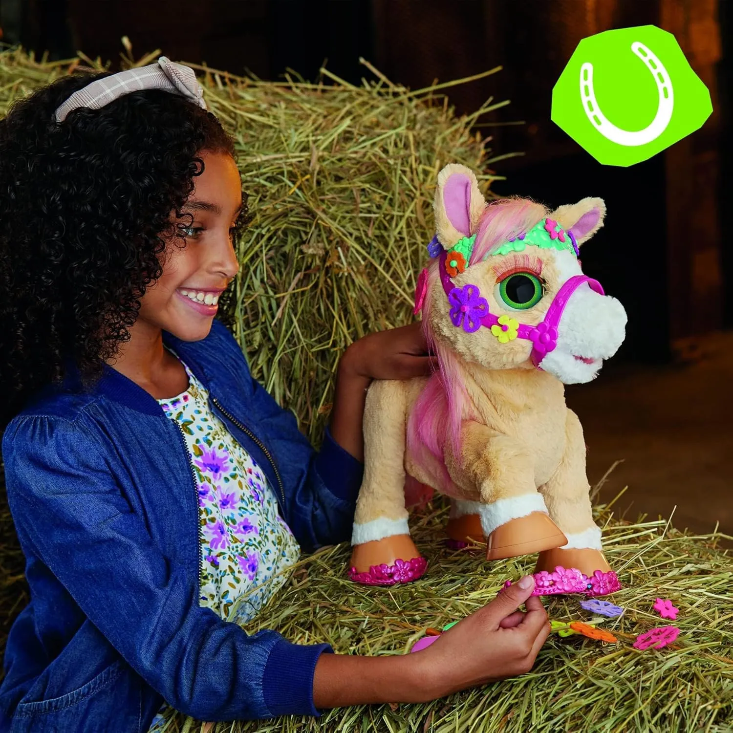 FurReal Cinnamon, My Stylin’ Pony Toy, 14-Inch Electronic Pets, 80  Sounds & Reactions, 26 Accessories, Interactive Toys for 4 Year Old Girls and Boys and Up